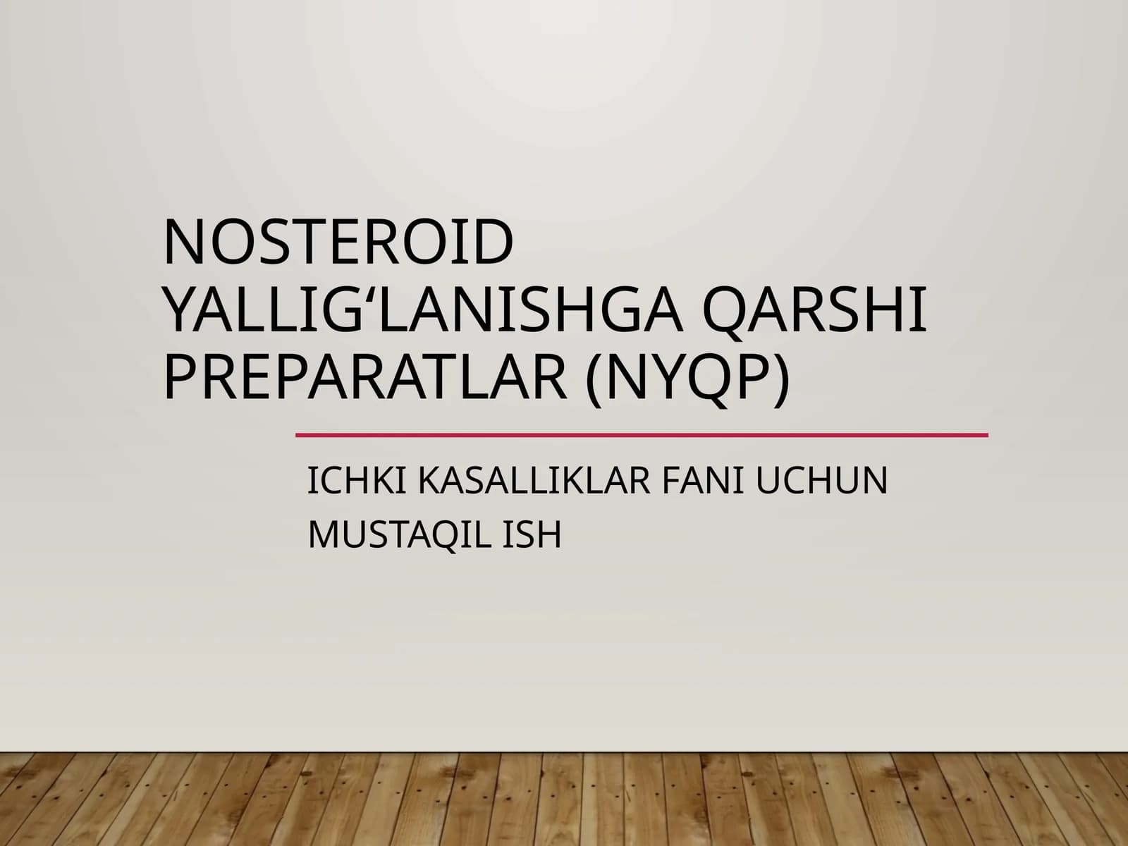 Nosteroid yalligʻlanishga qarshi preparatlar