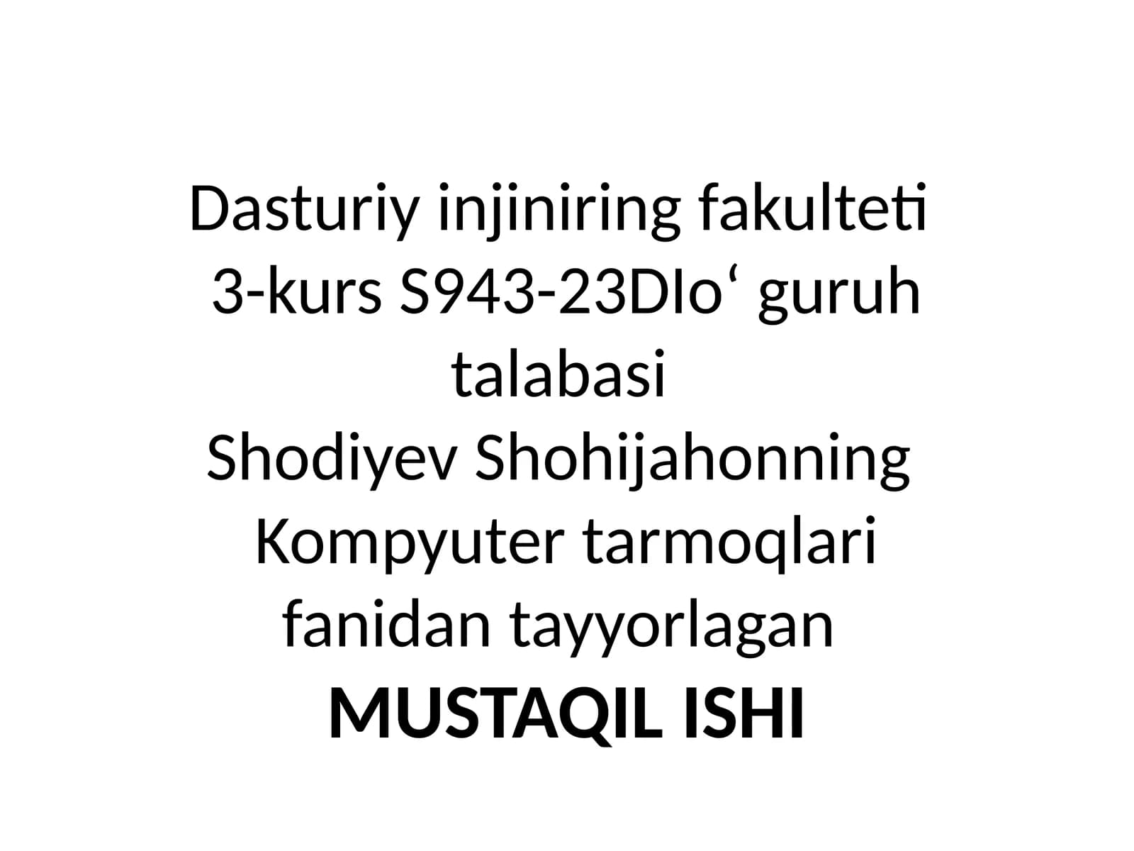 ATM, ISDN, xDSL Texnologiyalari
