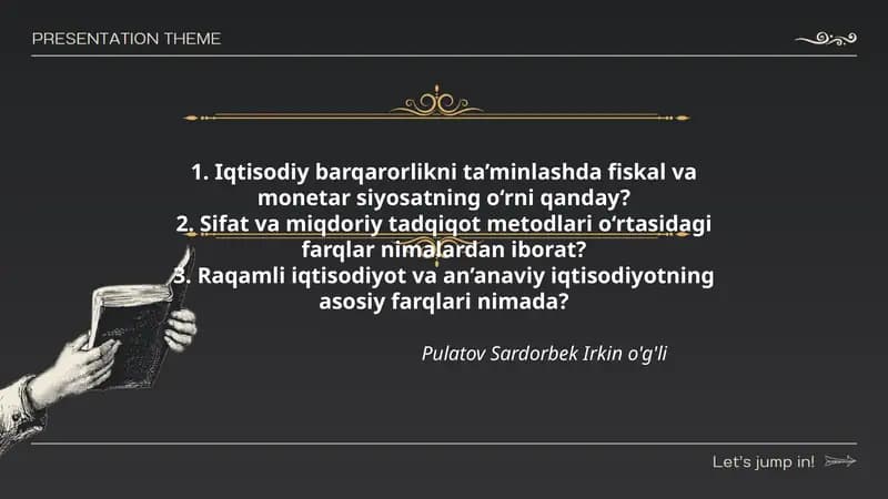 Pulatov Sardorbek Irkin o'g'li