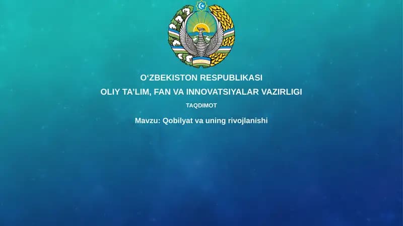 Qobilyat va uning rivojlanishi