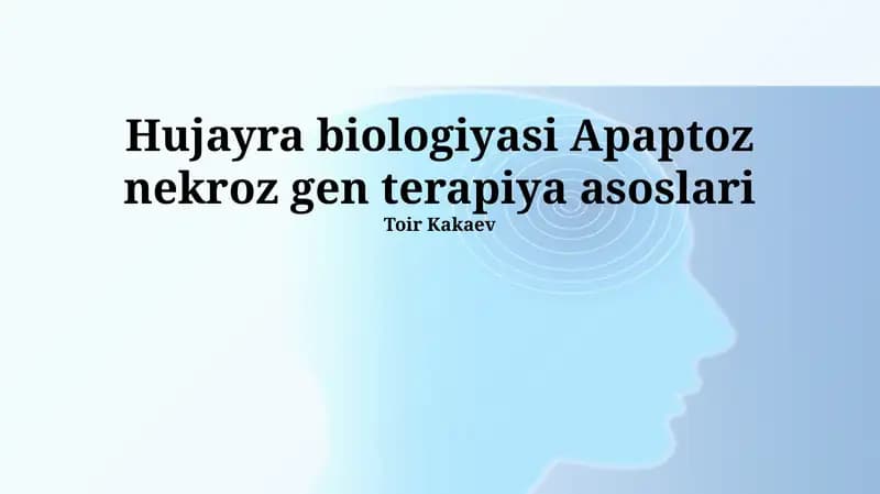 Hujayra Biologiyasi