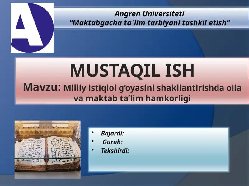 Milliy istiqlol g'oyasi