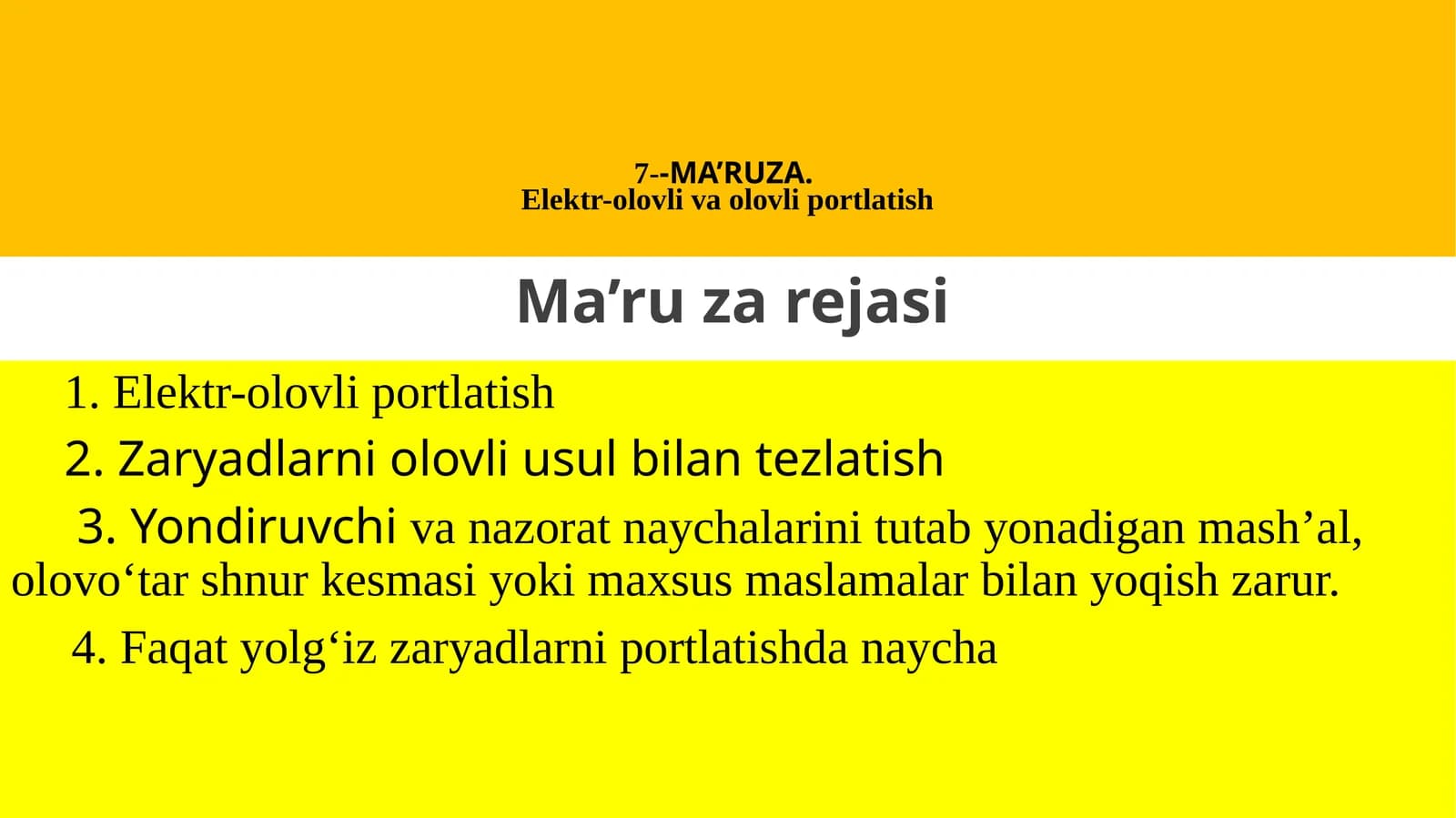 Elektr-olovli va olovli portlatish