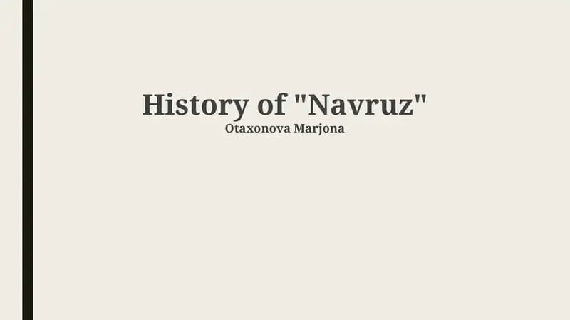 History of "Navruz"