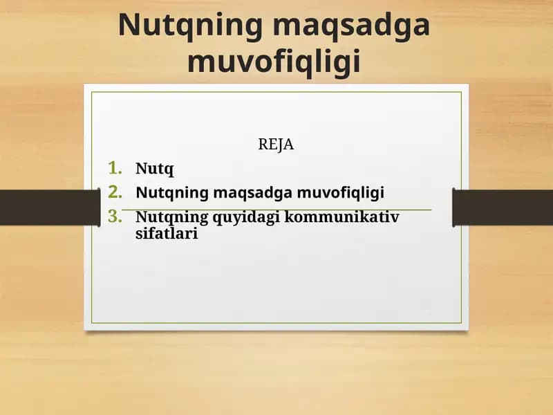 Nutqning maqsadga muvofiqligi