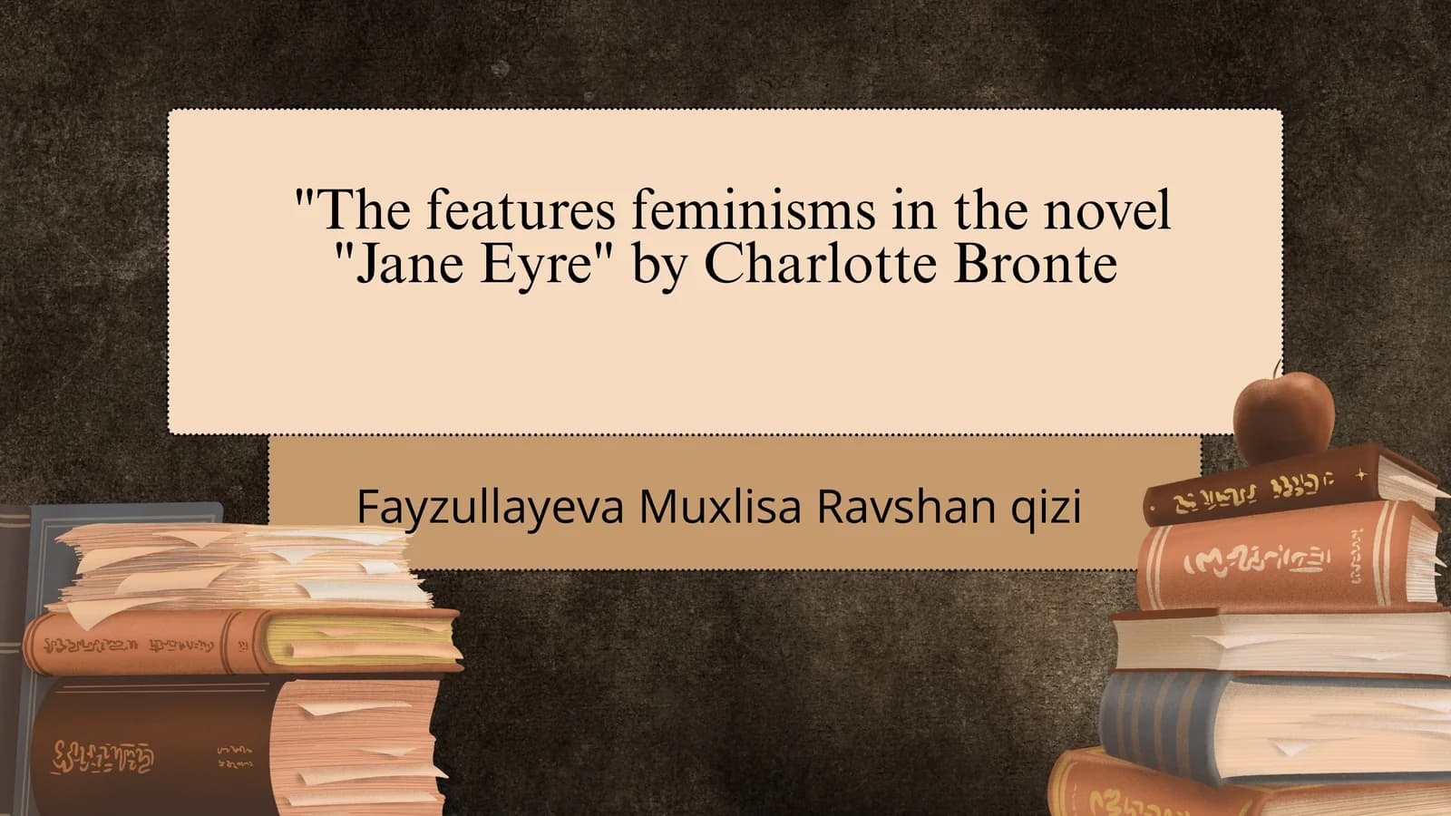 The features feminisms in the novel