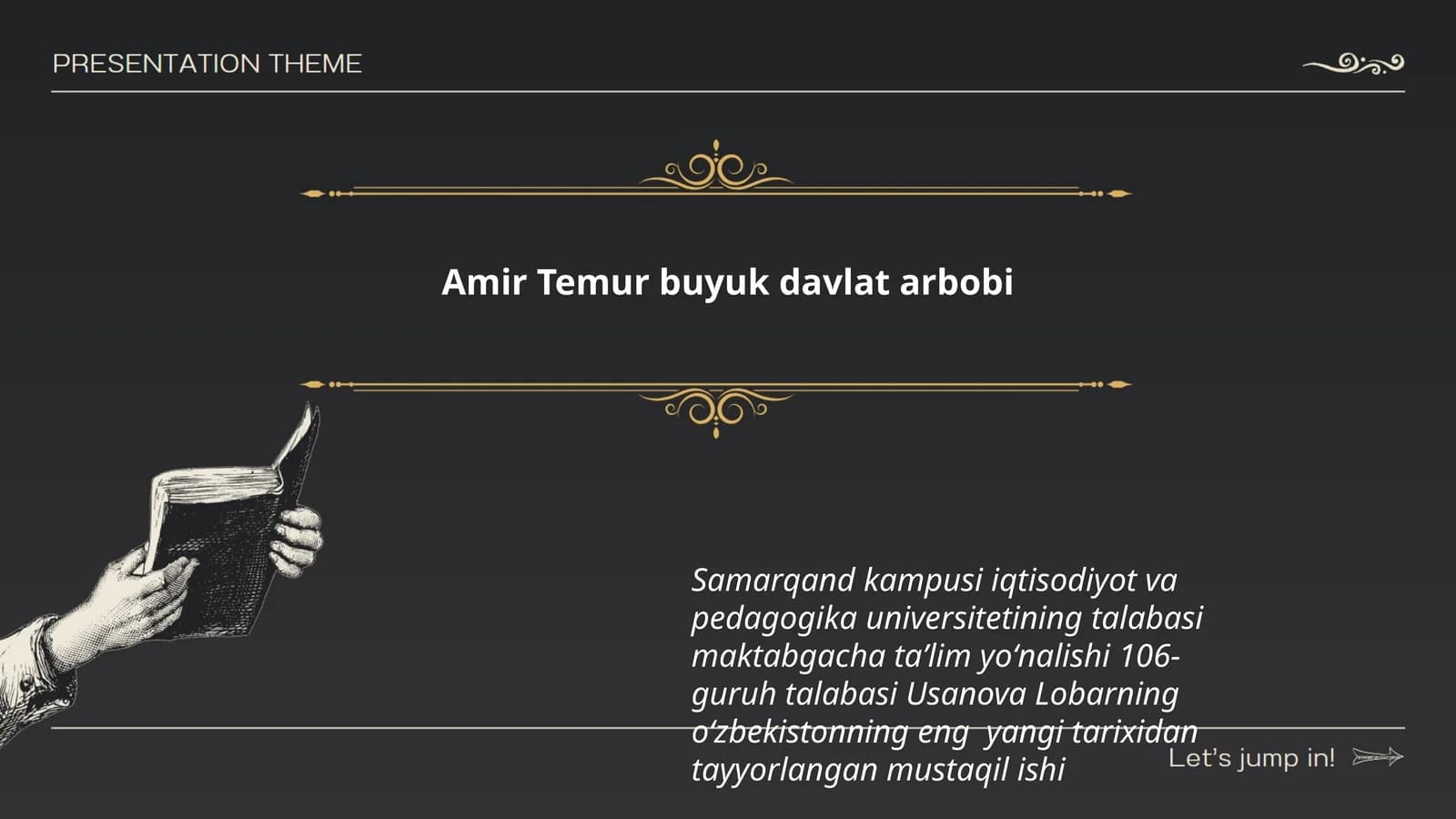 Amir Temur buyuk davlat arbobi