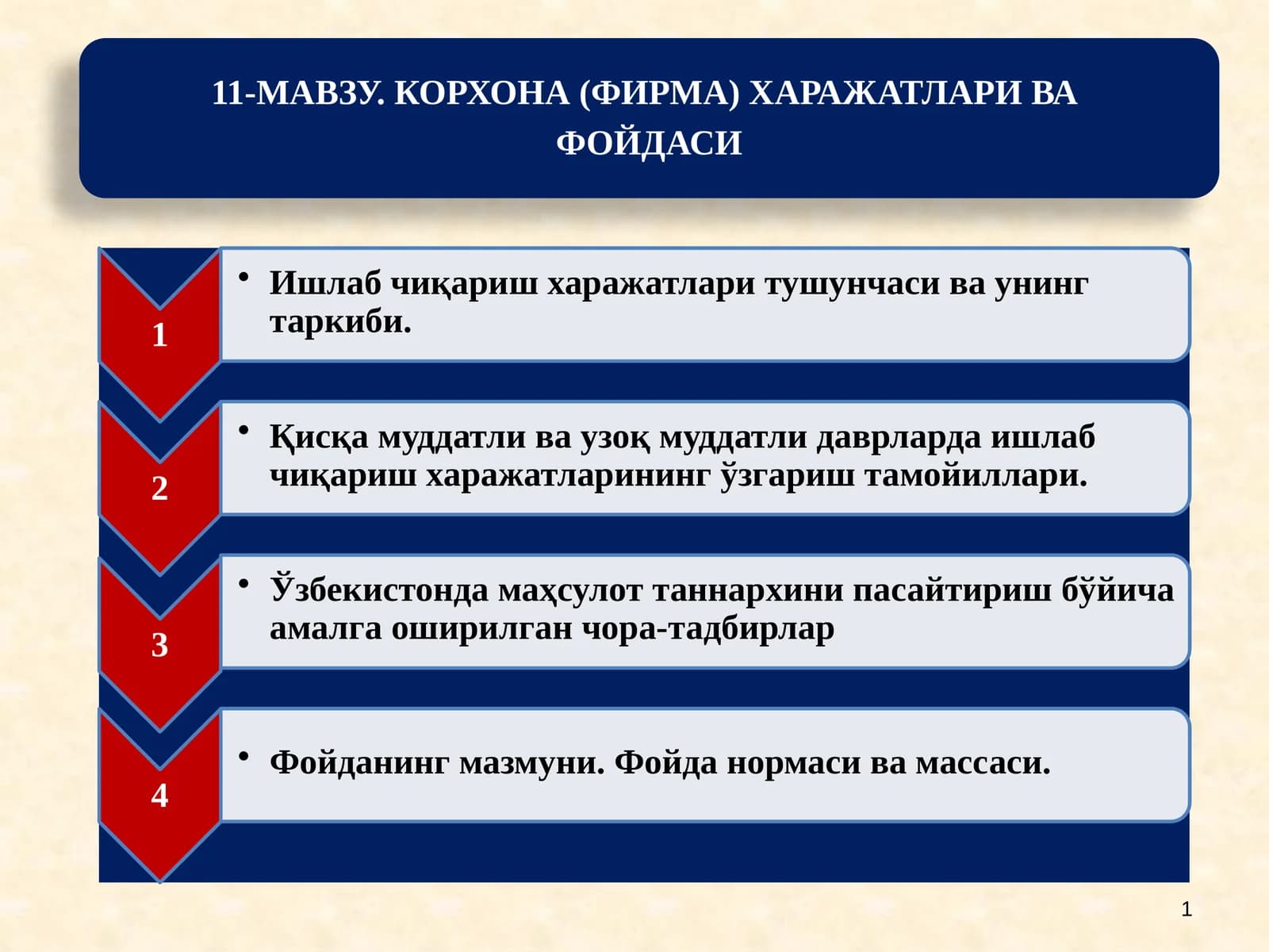 Ишлаб чиқариш ҳаражатлари