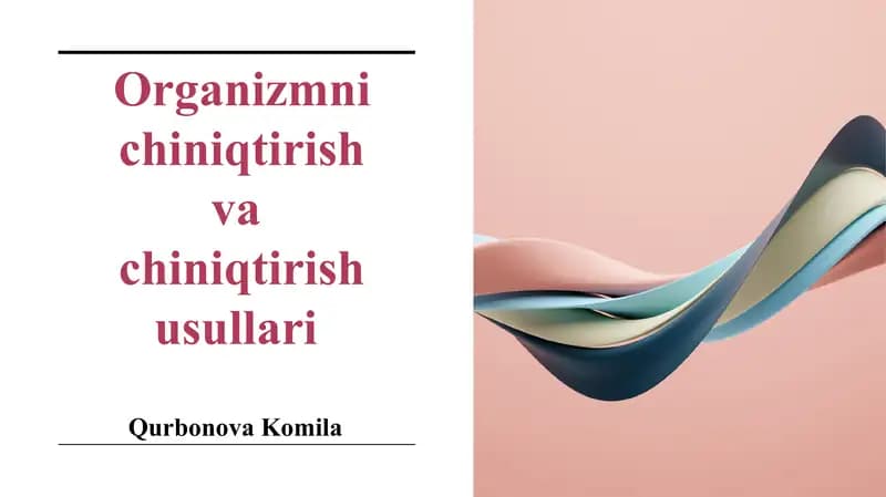 Organizmnichiniqtirish