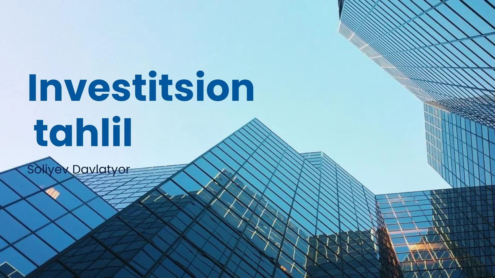 Investitsion tahlil
