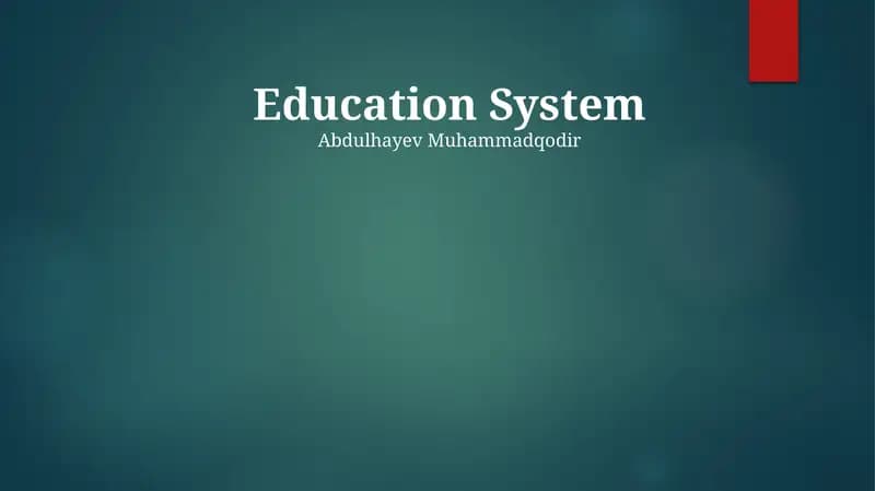 Education System