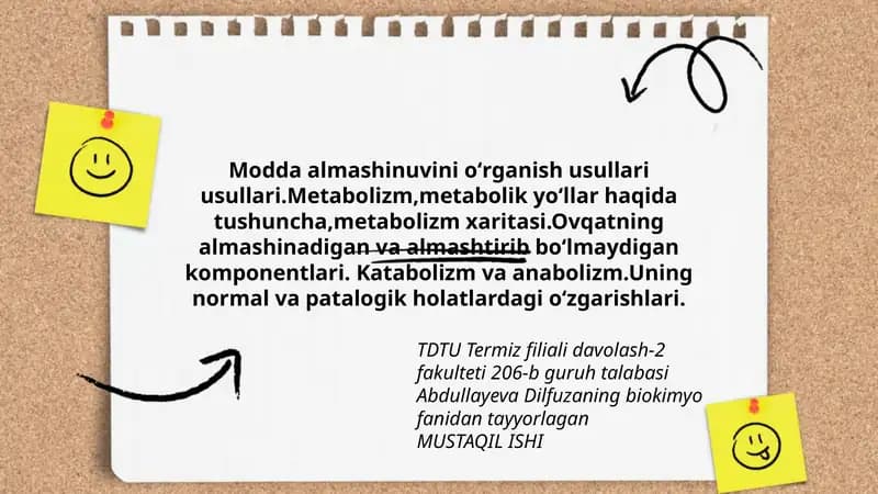 Modda almashinuvini oʻrganish usullari