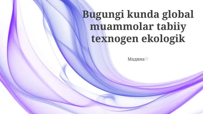 Global muammolar