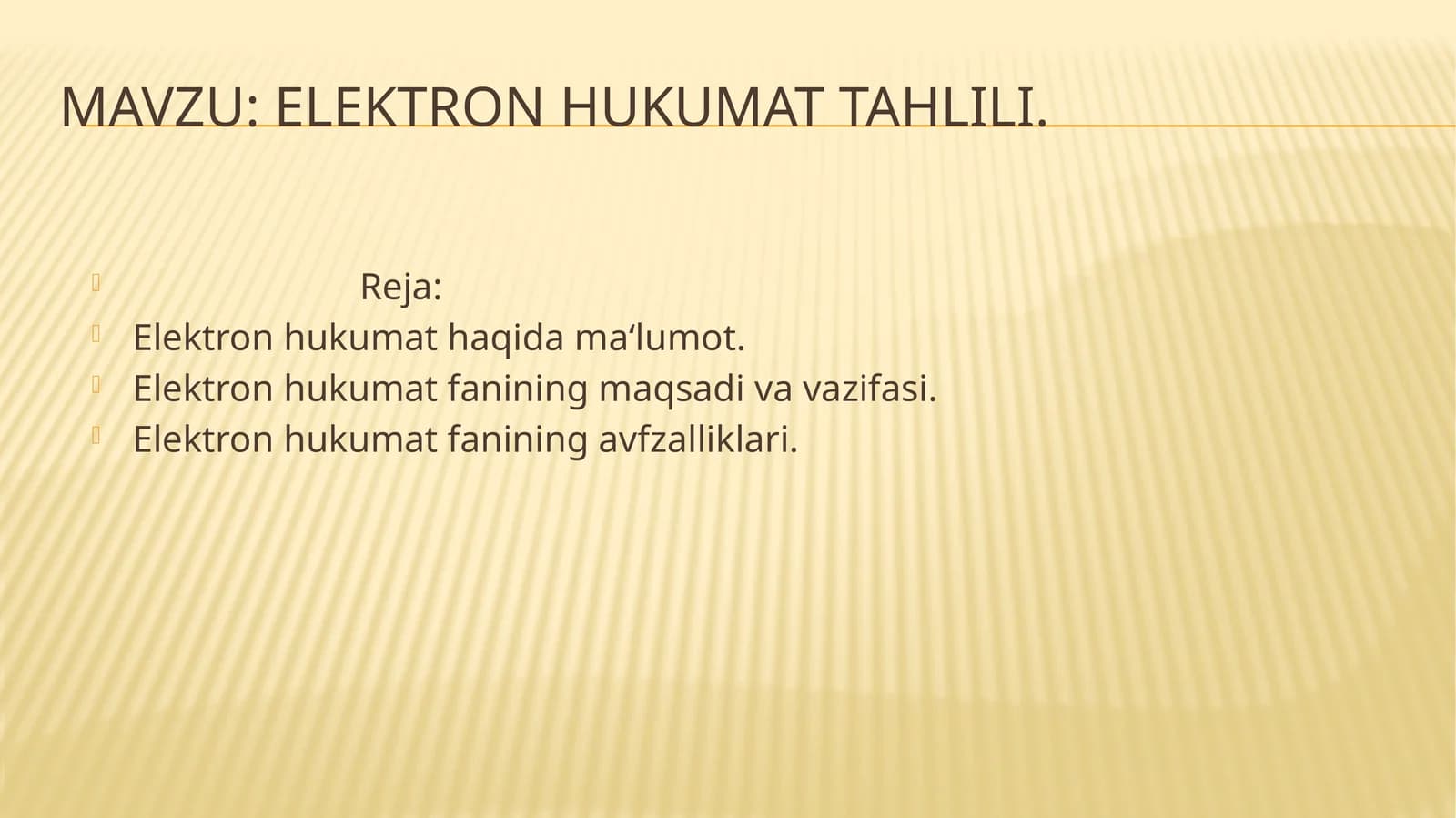 Elektron hukumat tahlili