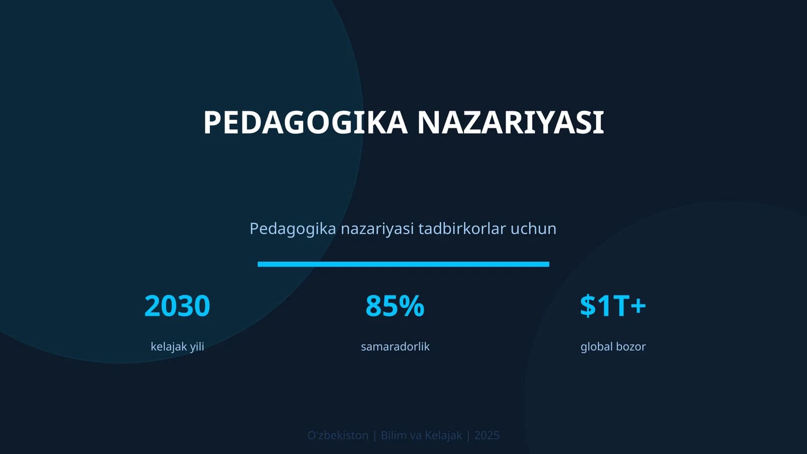 PEDAGOGIKA NAZARIYASI