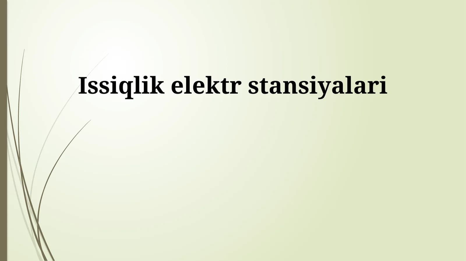 Issiqlik elektr stansiyalari