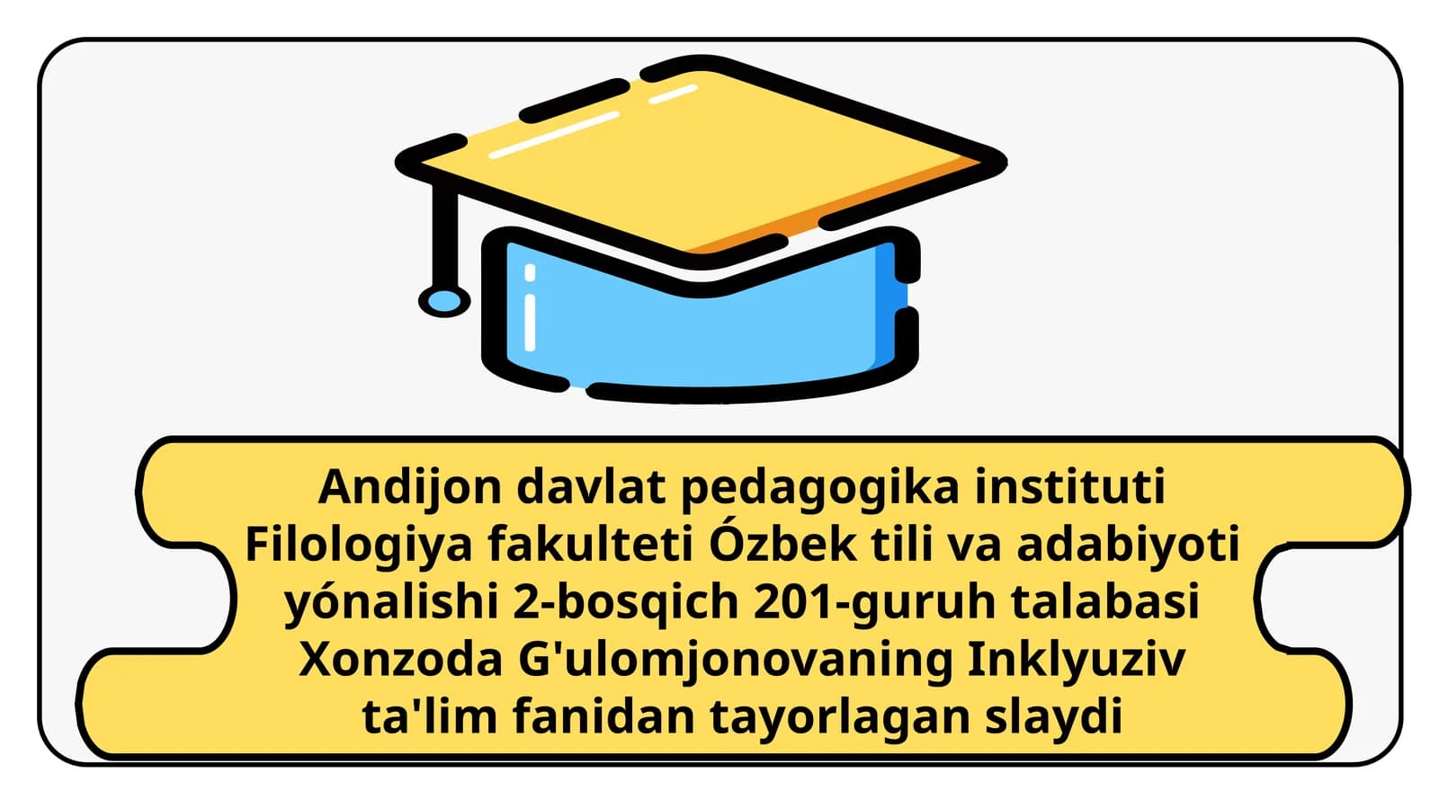 Inklyuziv ta'limning e'tirofi