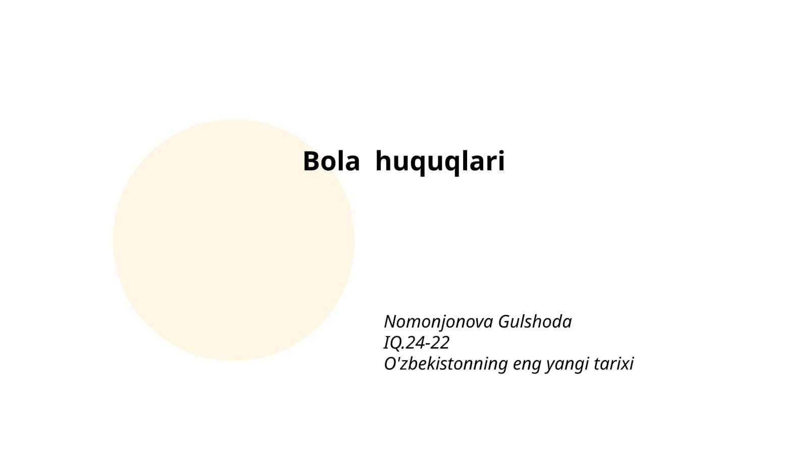 Bola huquqlari