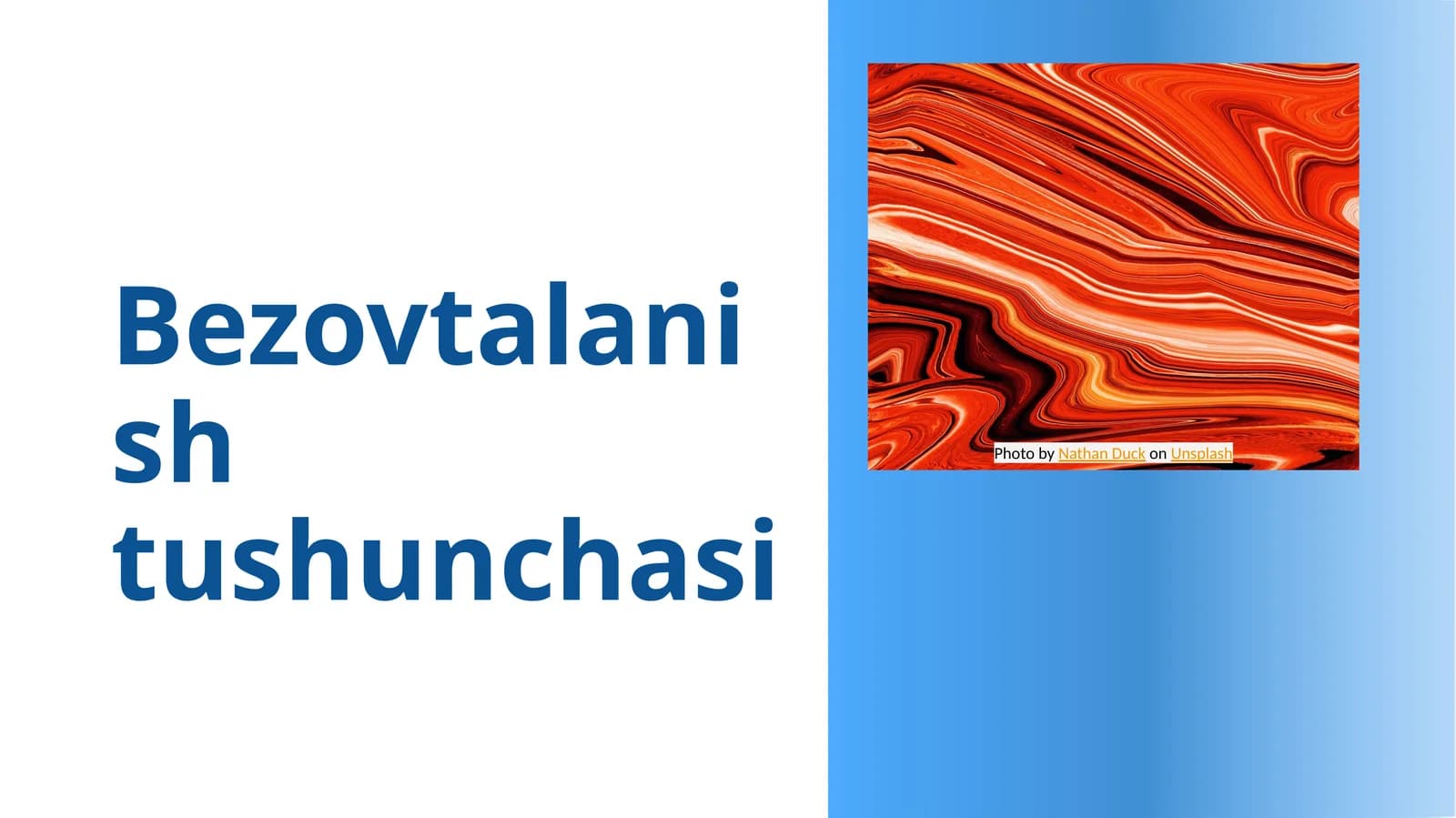 Bezovtalanish tushunchasi