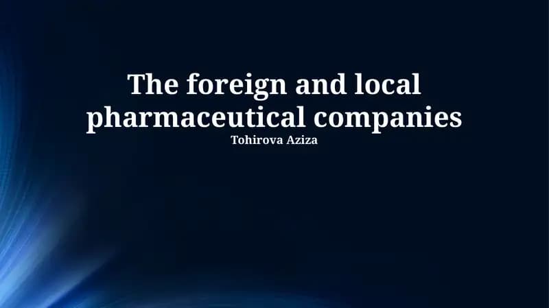 Market Dynamics: Foreign vs. Local Pharma