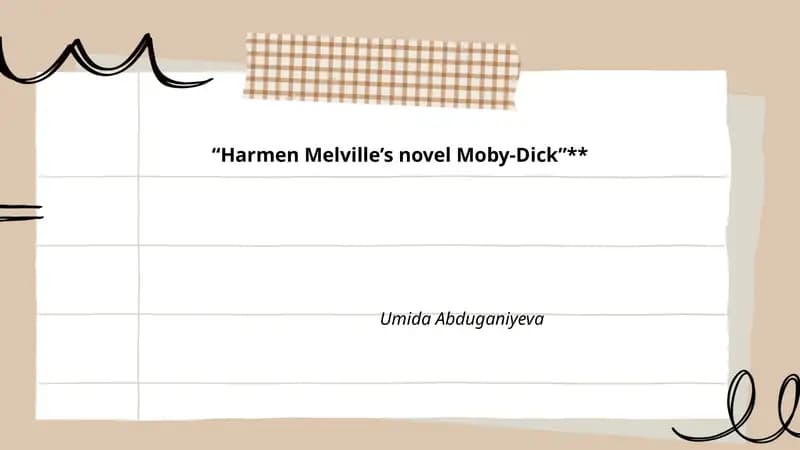 Ahab's monomaniacal obsession with Moby-Dick