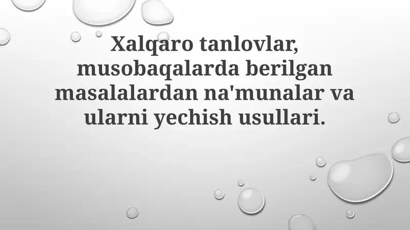 Xalqaro musobaqalar