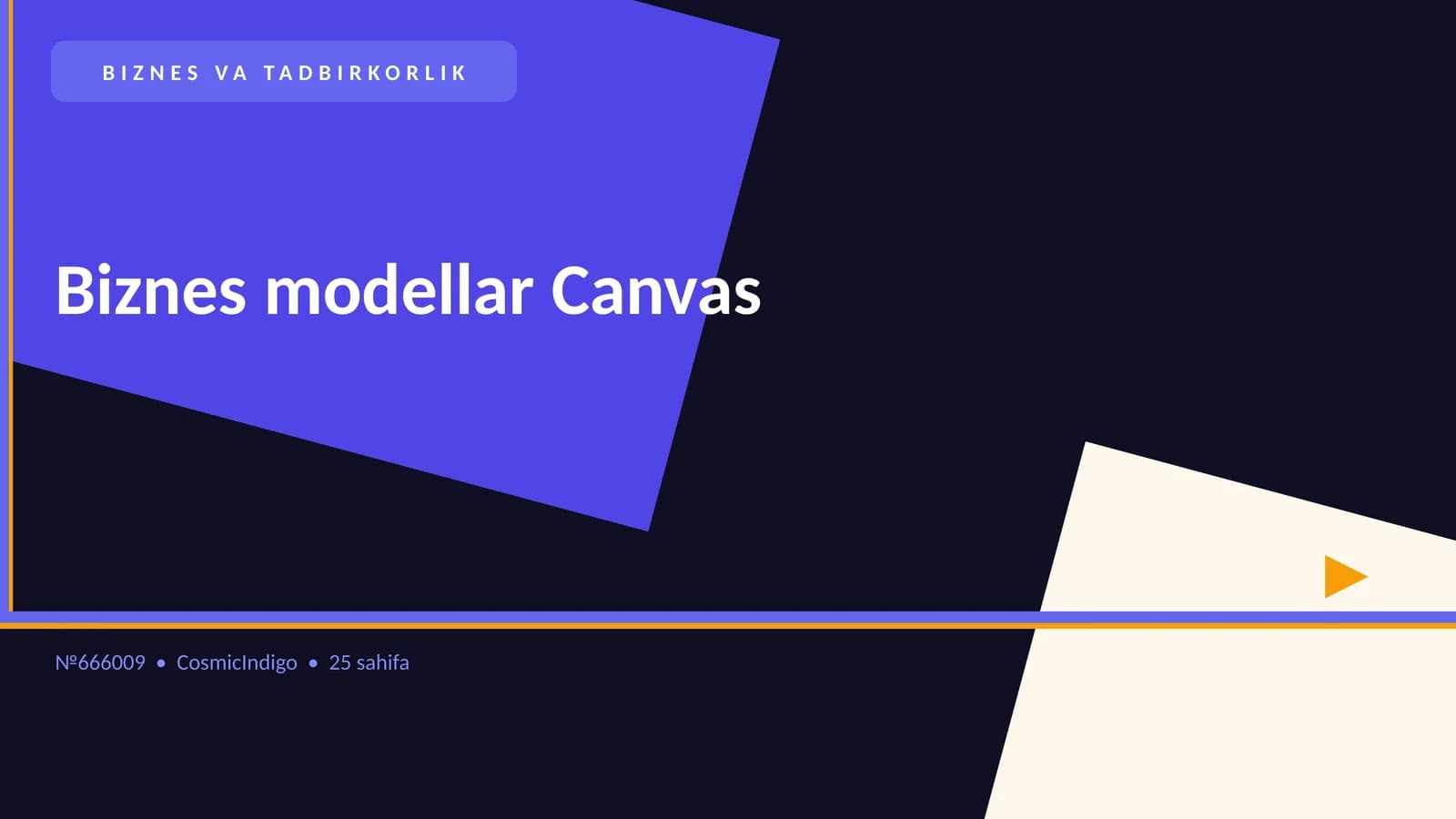 Biznes modellar Canvas
