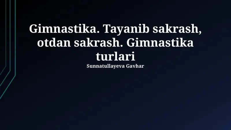 Gimnastika turlari