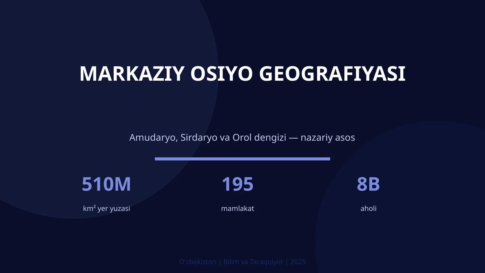 MARKAZIY OSIYO GEOGRAFIYASI