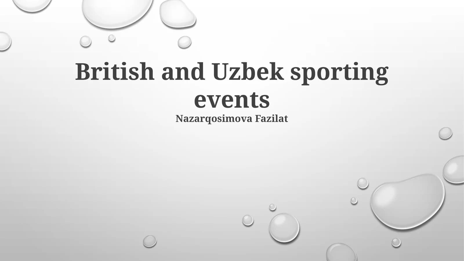British and Uzbek sporting events