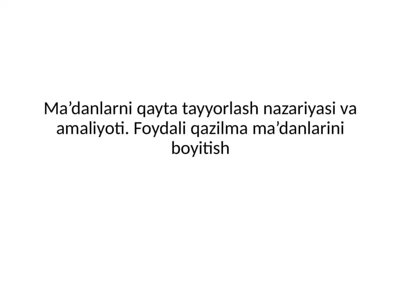 Maydalash bosqichlari tavsifi