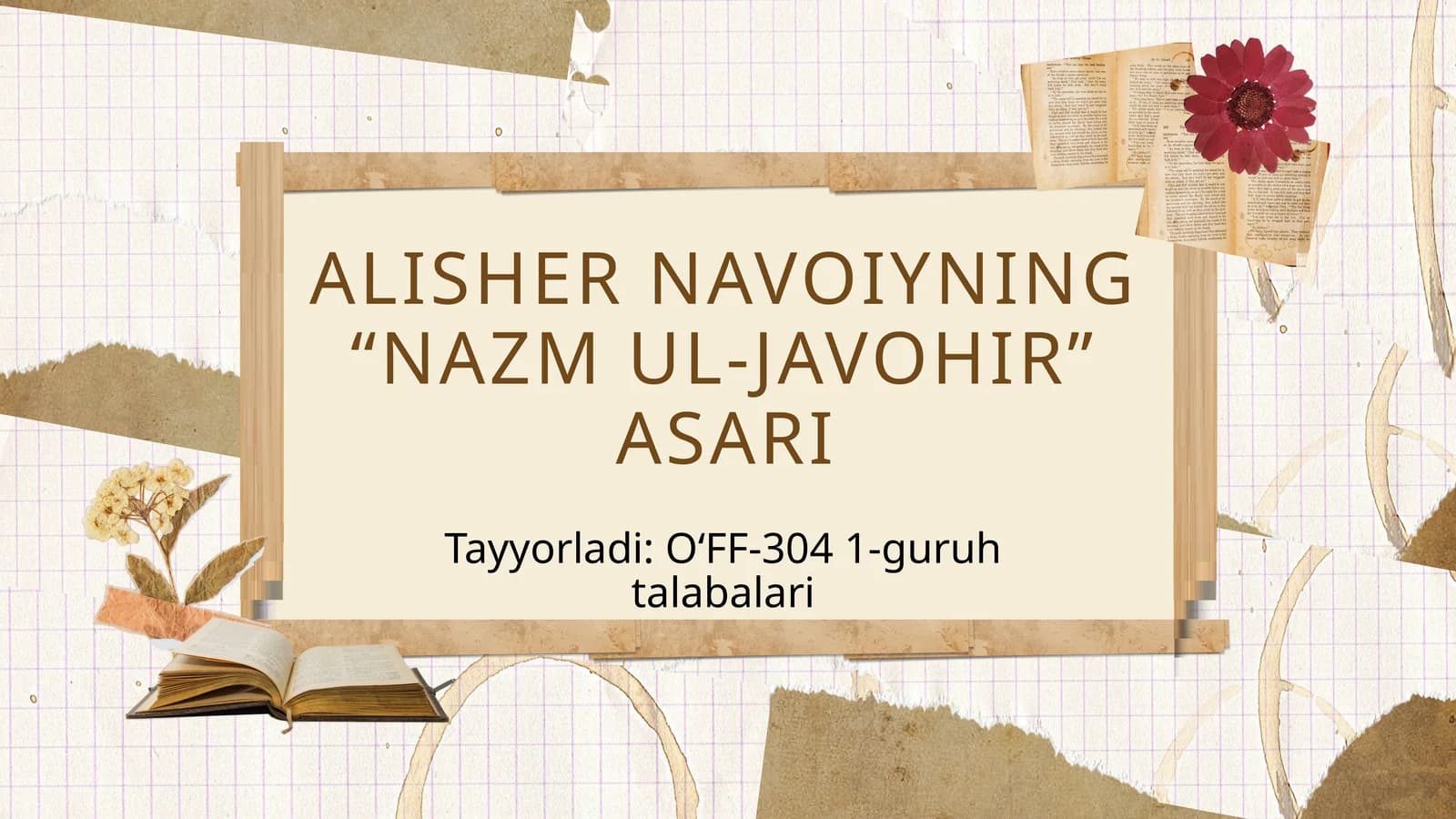 ALISHER NAVOIYNING “NAZM UL-JAVOHIR” ASARI