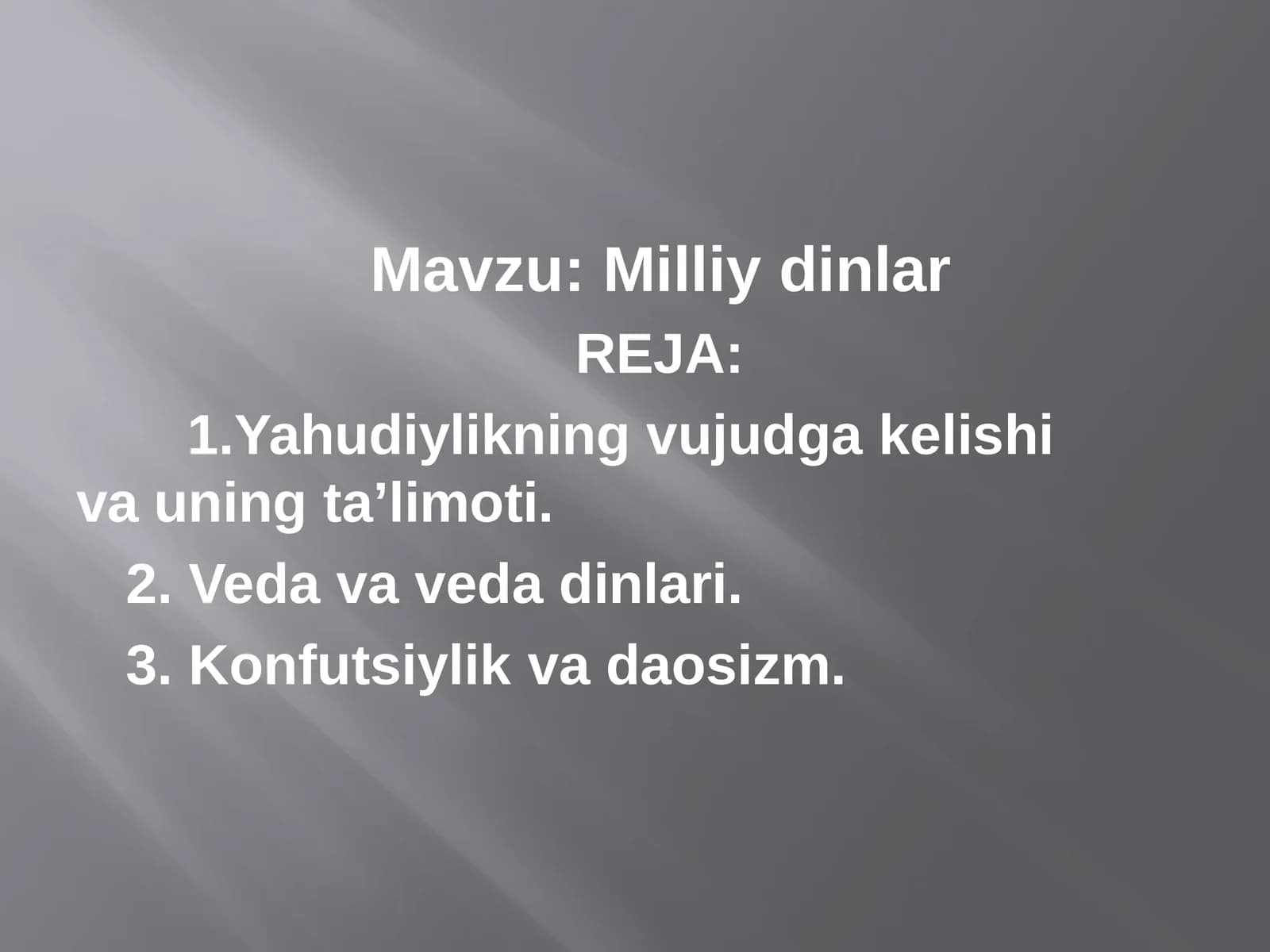 Yahudiylikning vujudga kelishi va uning ta'limoti