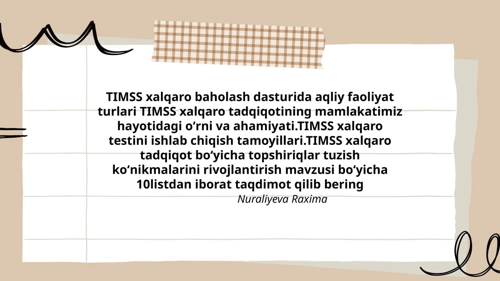TIMSS xalqaro baholash dasturi