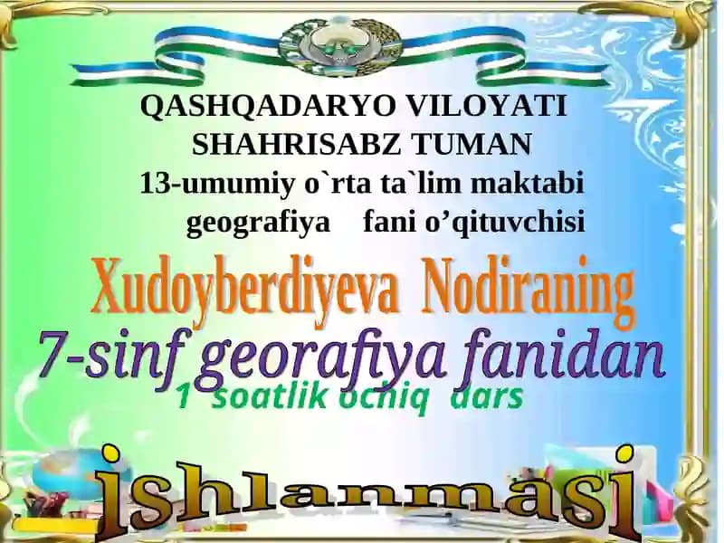 Xudoyberdiyeva Nodiraning