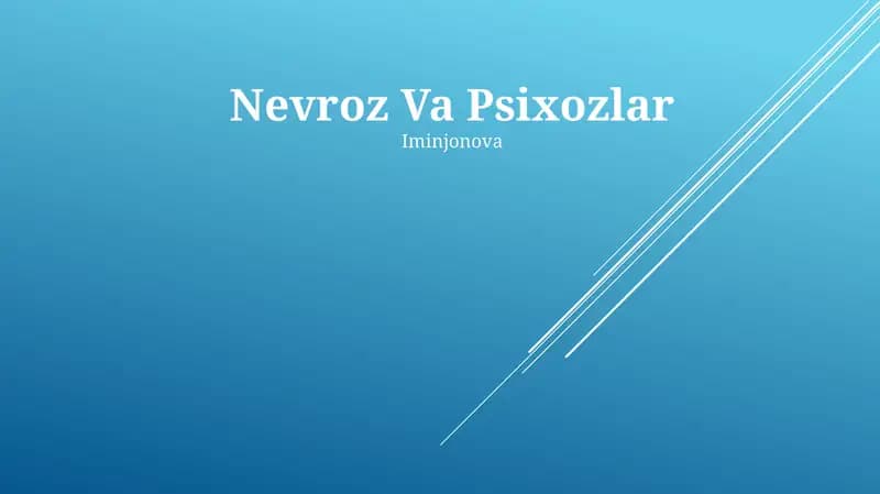 Nevroz Va Psixozlar