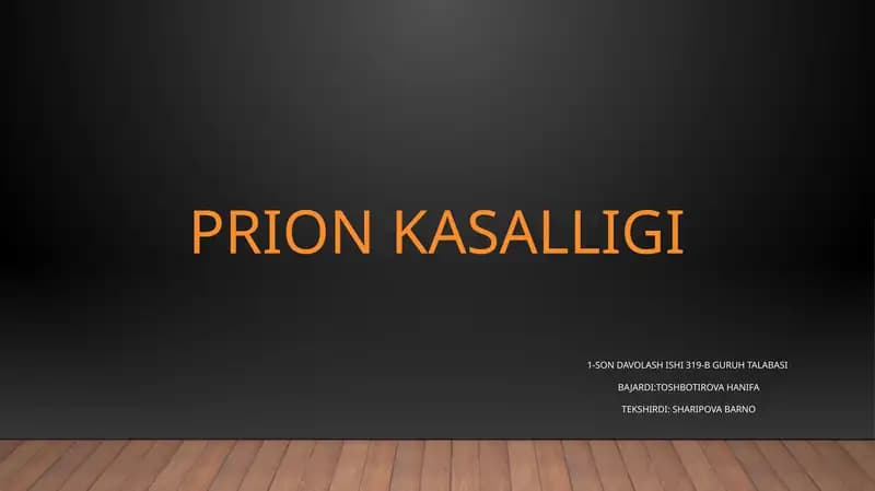 Prion kasalligi