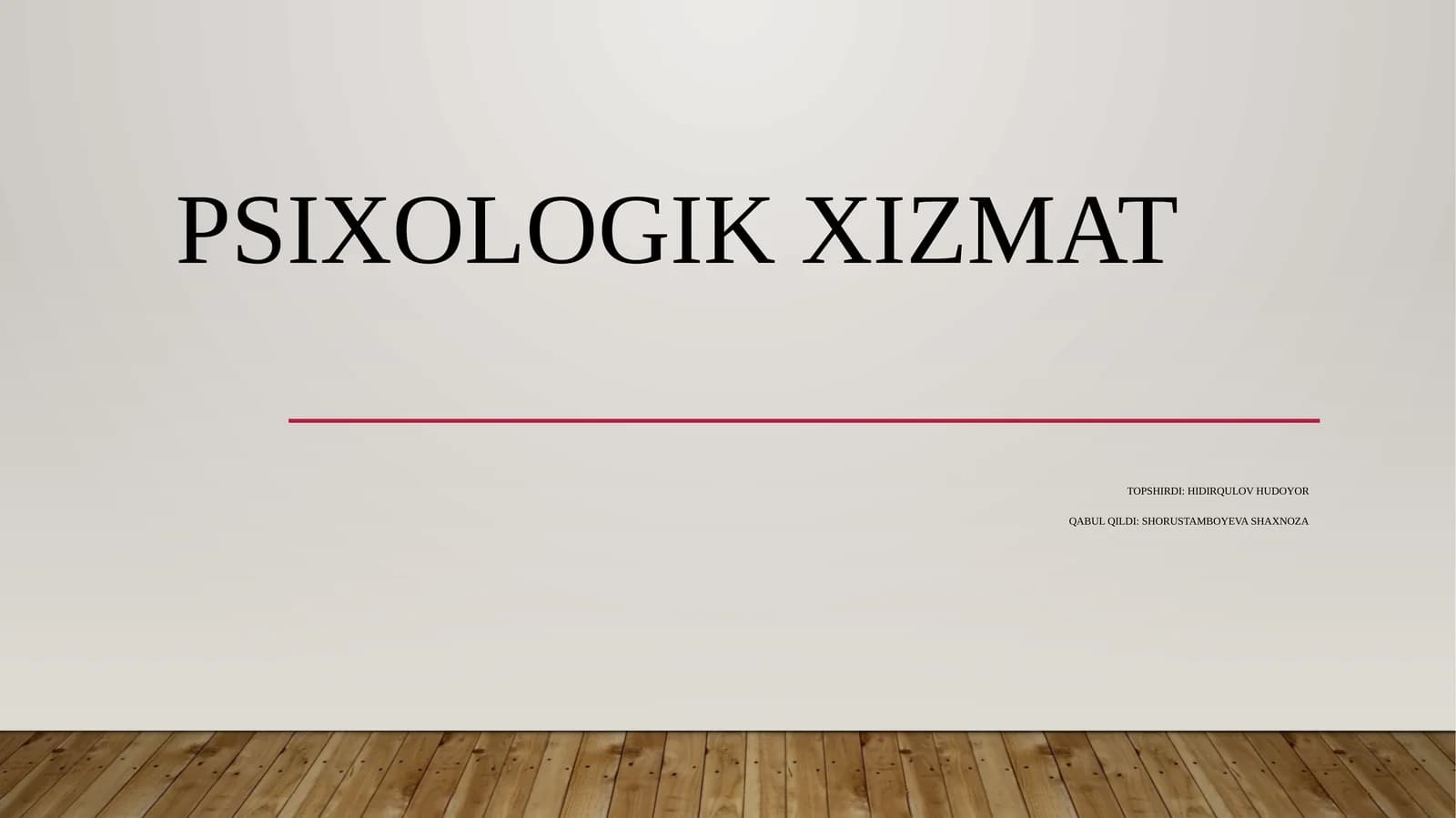 Psixologik muammolarni hal qilish