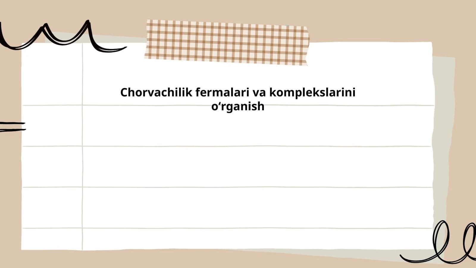 Chorvachilik fermalari va komplekslarini oʻrganish