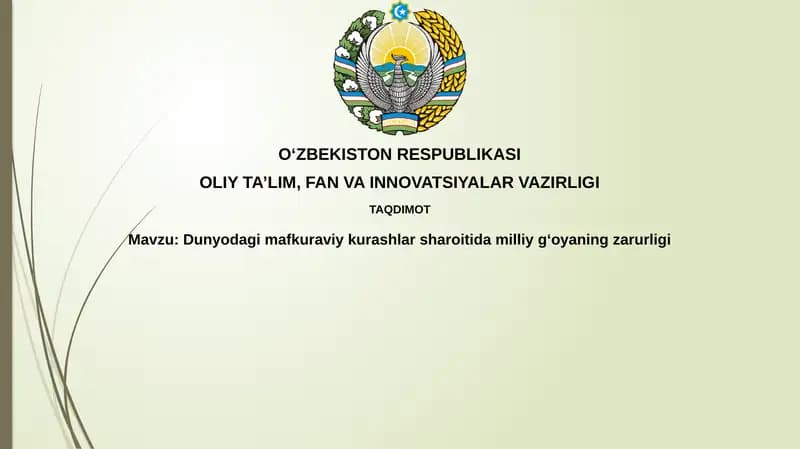 Mafkuraviy kurashlar ochiq dars