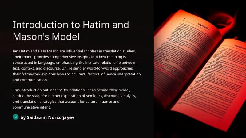 Hatim and Mason's Model