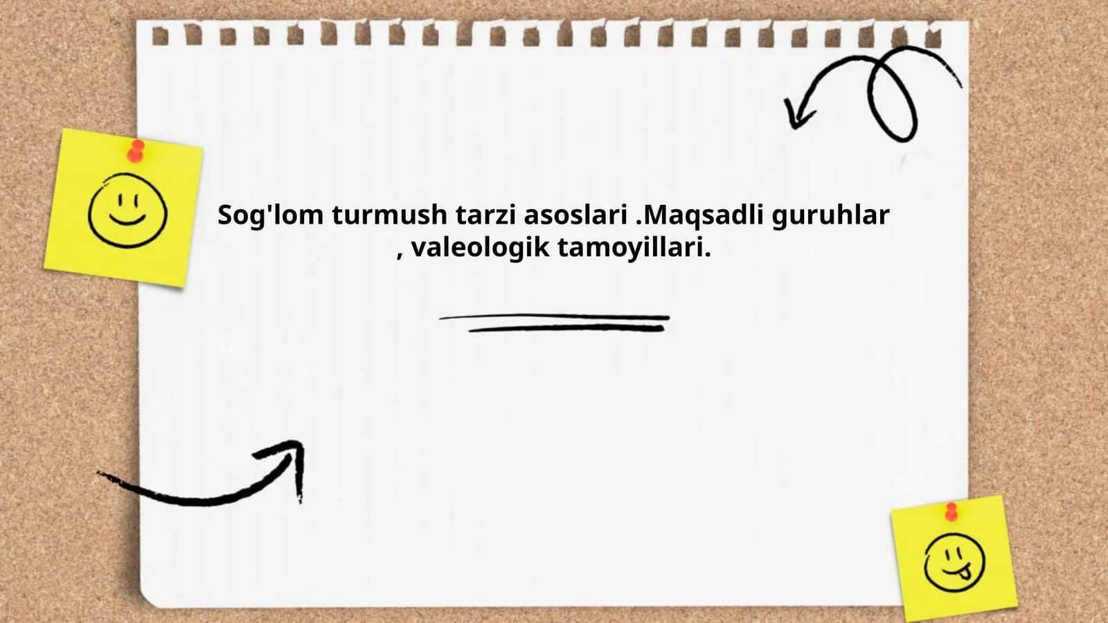 Sog'lom turmush tarzi asoslari
