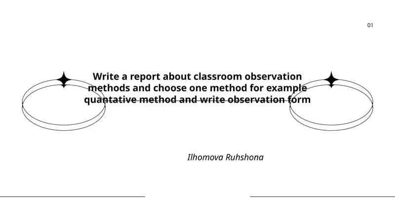 Classroom Observation Methods