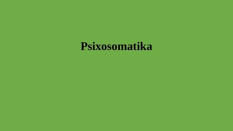 Psixosomatika