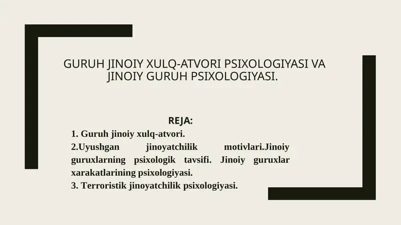 Guruh jinoiy xulq-atvori