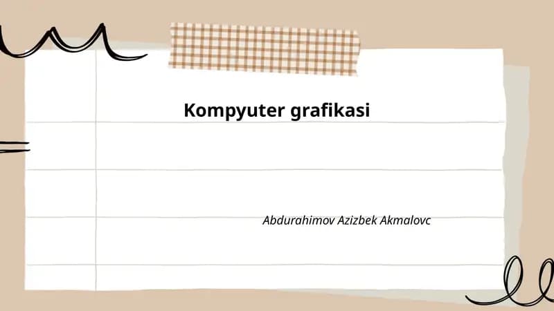 Kompyuter grafikasi