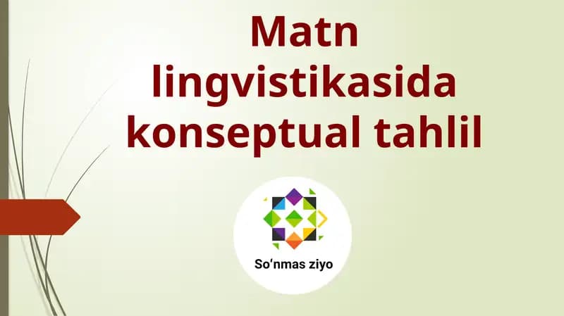 Matn lingvistikasida konseptual tahlil