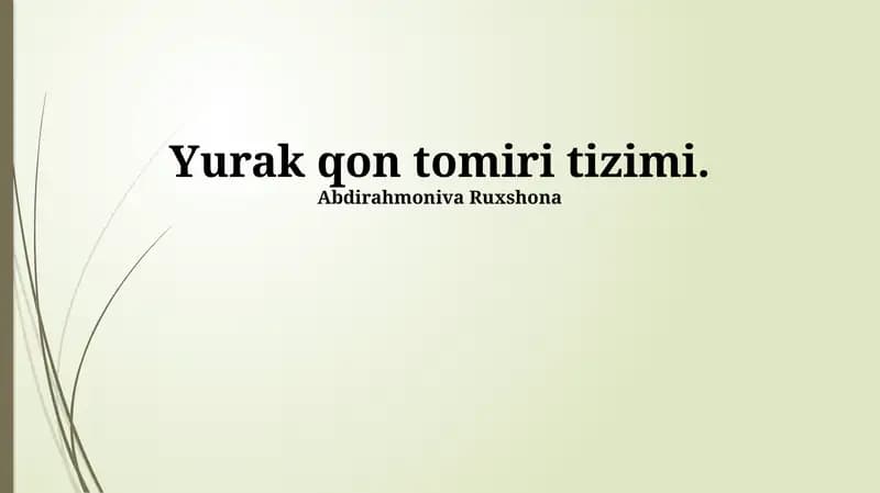 Yurak-qon tomir tizimi
