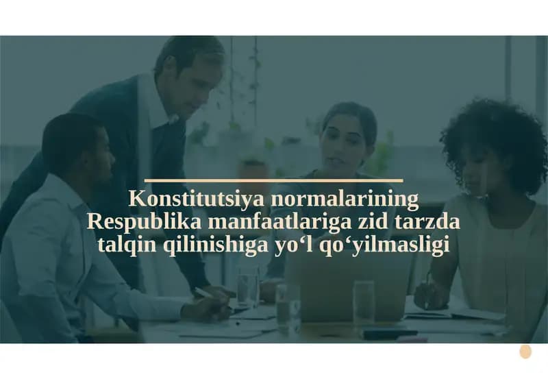 Konstitutsiyaning Respublika manfaatlari​