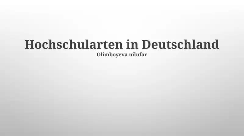 Fachhochschulen